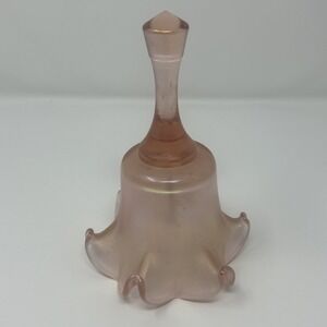 Fenton Art Glass 75th Anniversary Velva Rose Iridescent Stretch Bell 1980 Only
